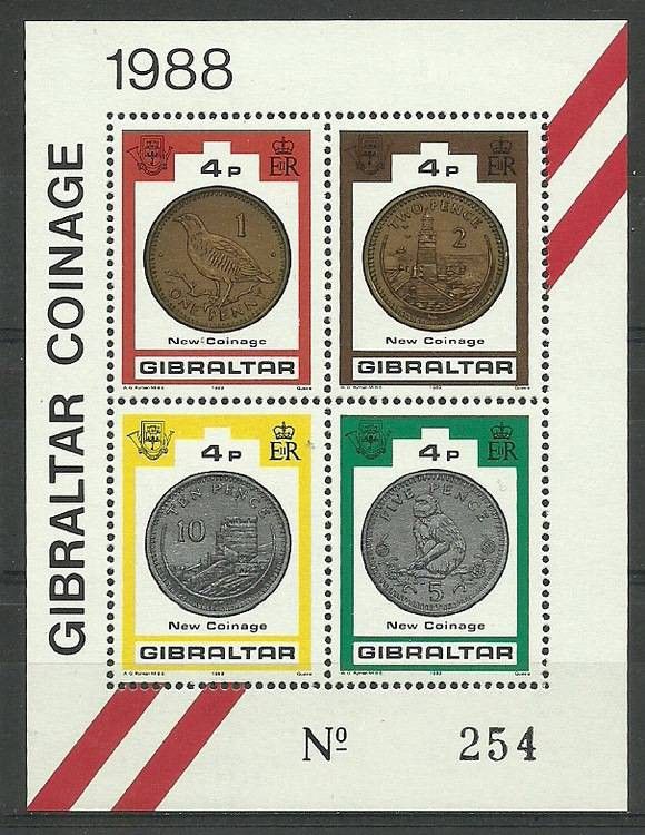Znaczek Gibraltar 1989 Mi bl 13 Czyste **