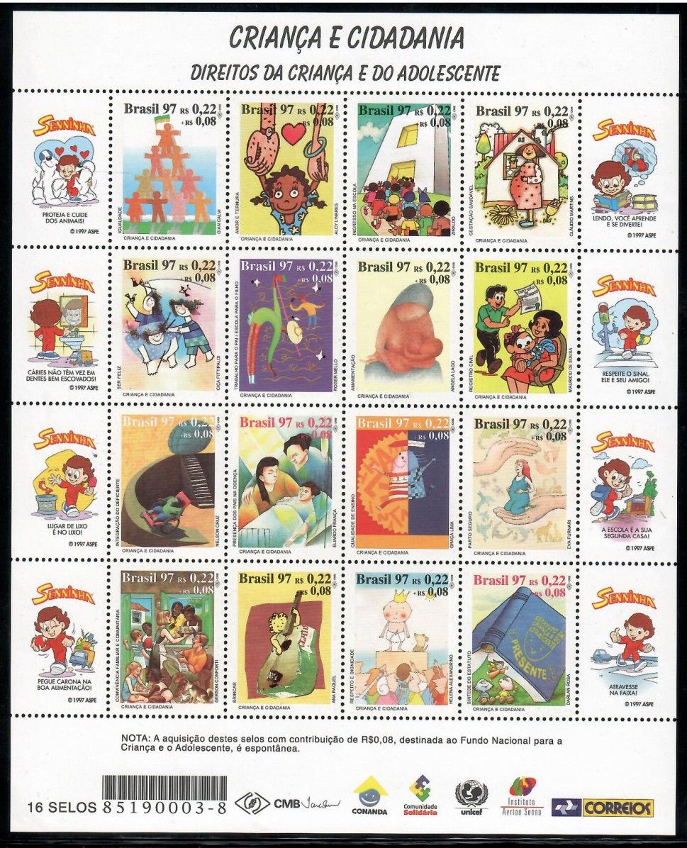 Znaczek Brazylia 1997 Mi ark 2778-2793 Czyste **