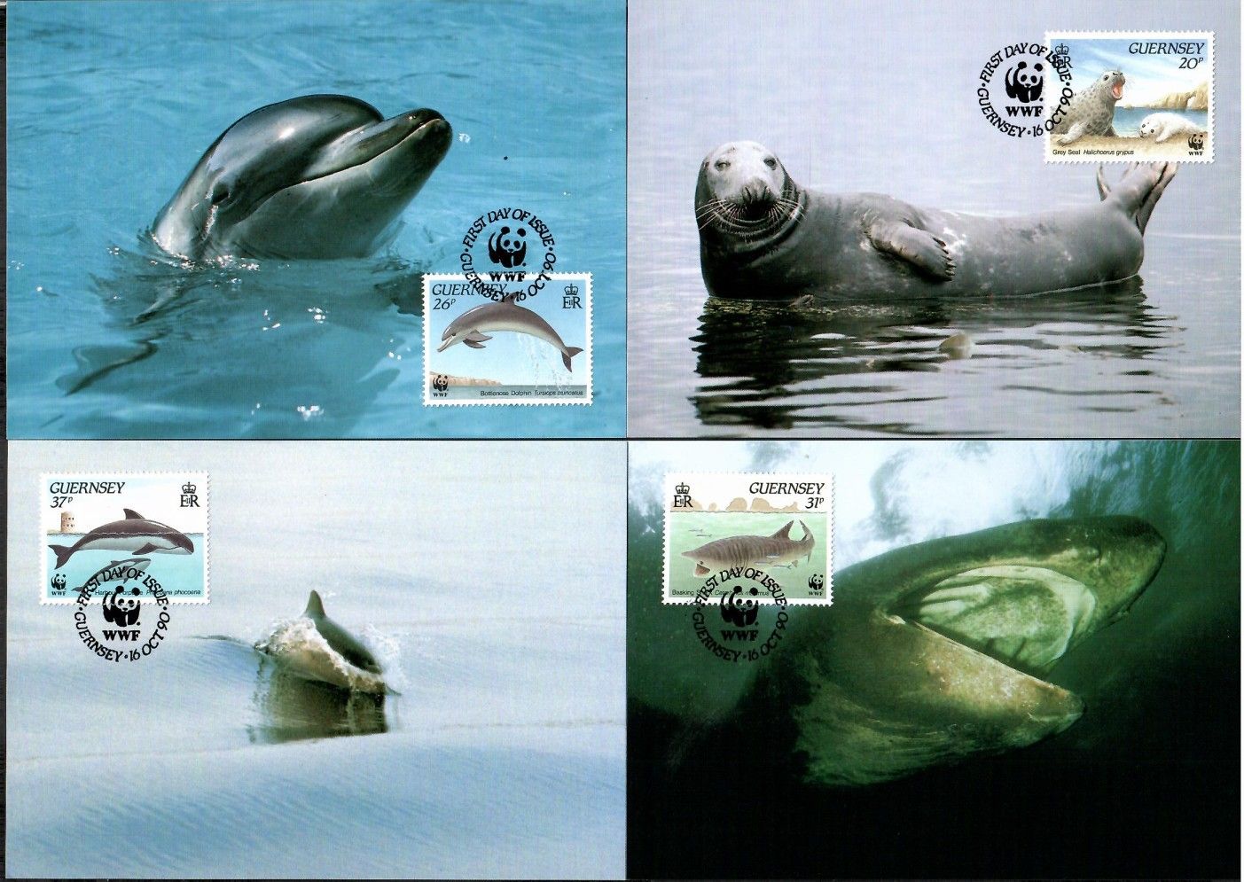 Znaczek Guernsey 1990 Mi 497-500 Karta Max