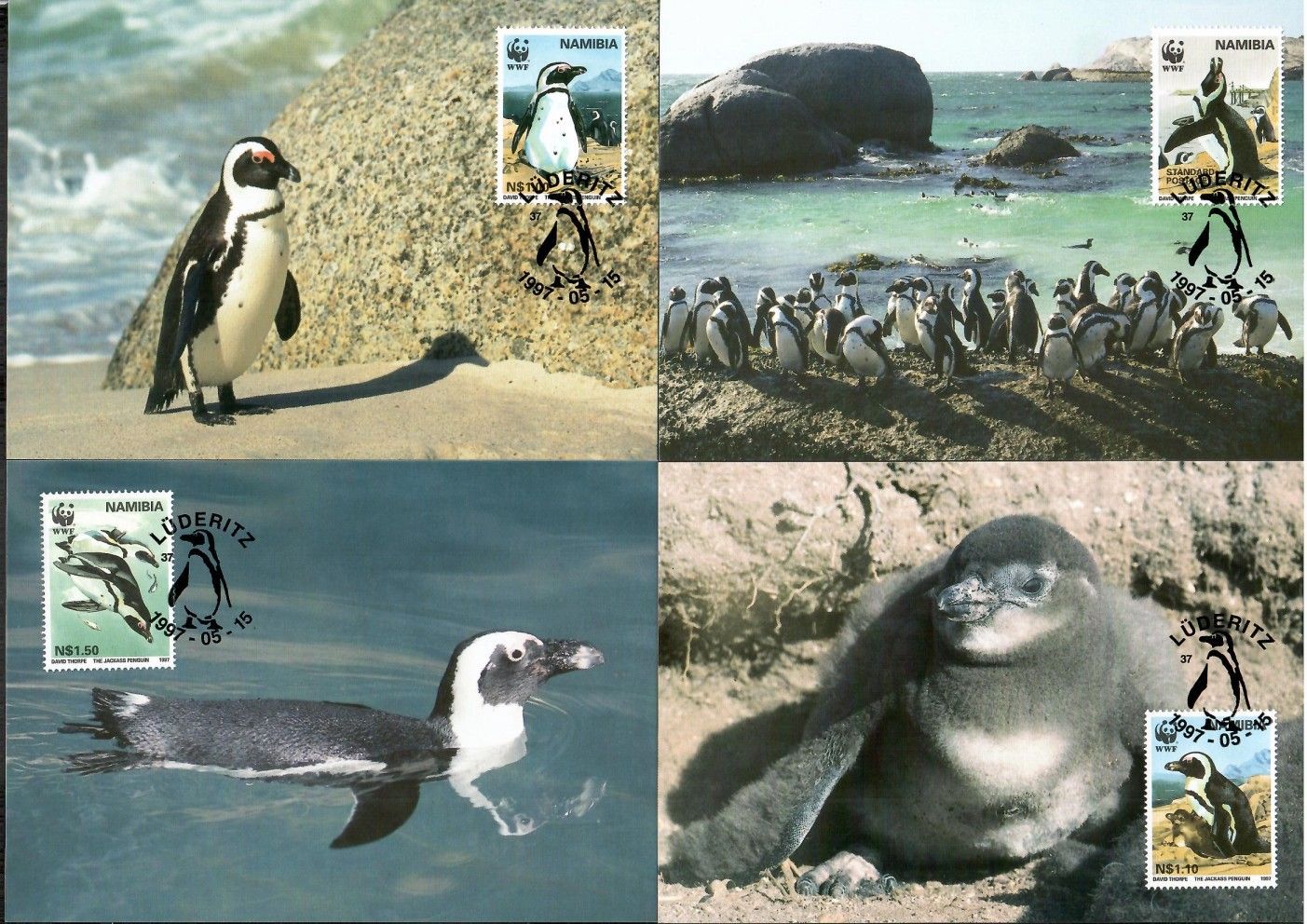 Znaczek Namibia 1997 Mi 837-840 Karta Max