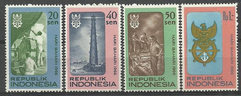 Znaczek Indonezja 1966 Mi 540-543 Czyste **