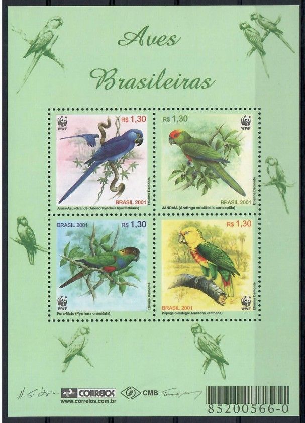 Znaczek Brazylia 2001 Mi bl 115 Czyste **