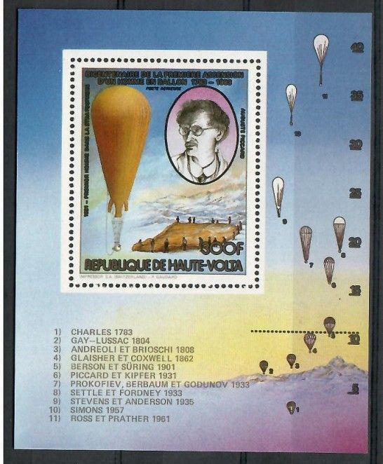 Znaczek Burkina Faso 1983 Mi bl 59 Czyste **