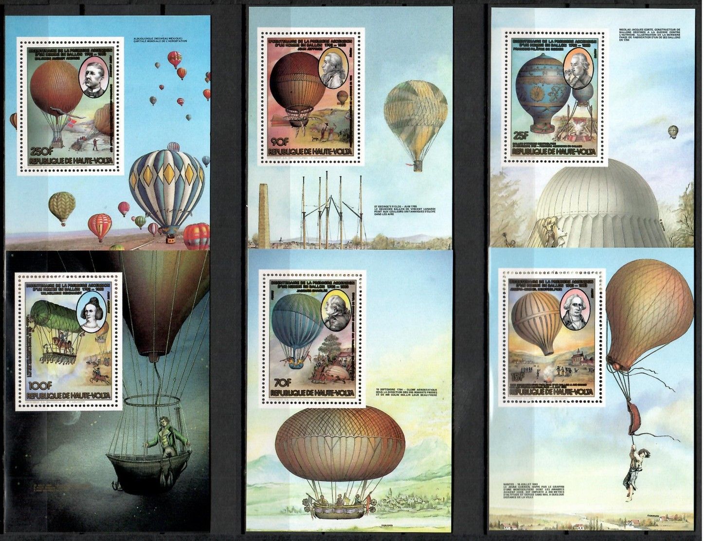 Znaczek Burkina Faso 1983 Mi bl 60-65A Czyste **
