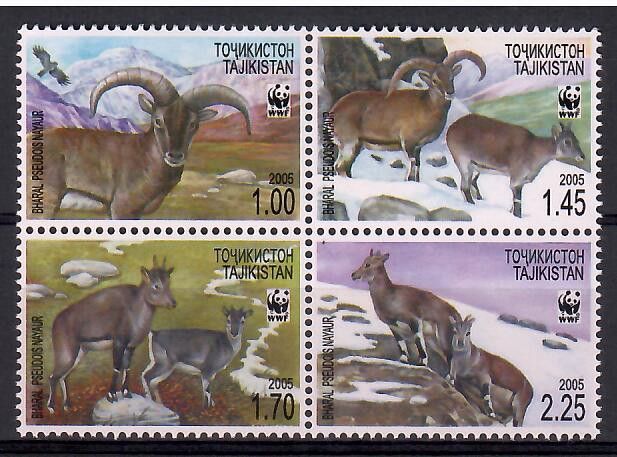 Znaczek Tadżykistan 2005 Mi 392-395 Czyste **