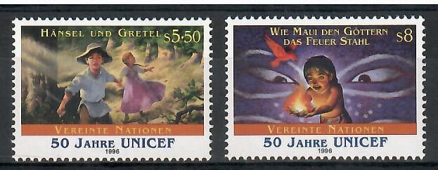 Znaczek Narody Zjednoczone Wiedeń 1996 Mi 218-219 Czyste **