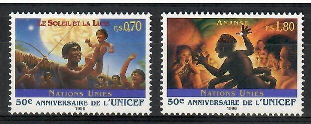 Znaczek Narody Zjednoczone Genewa 1996 Mi 301-302 Czyste **
