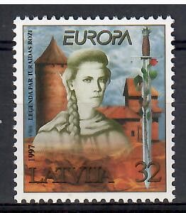 Znaczek Łotwa 1997 Mi 453 Czyste **