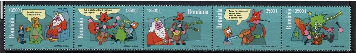 Znaczek Rumunia 2001 Mi 5613-5617 Czyste **