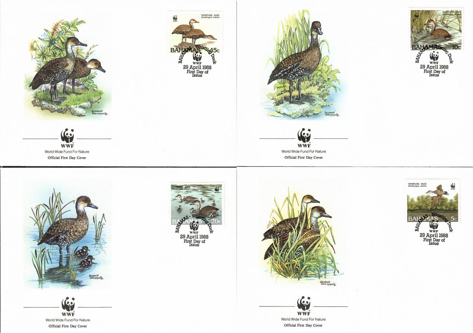 Znaczek Bahamy 1988 Mi 672-675 FDC