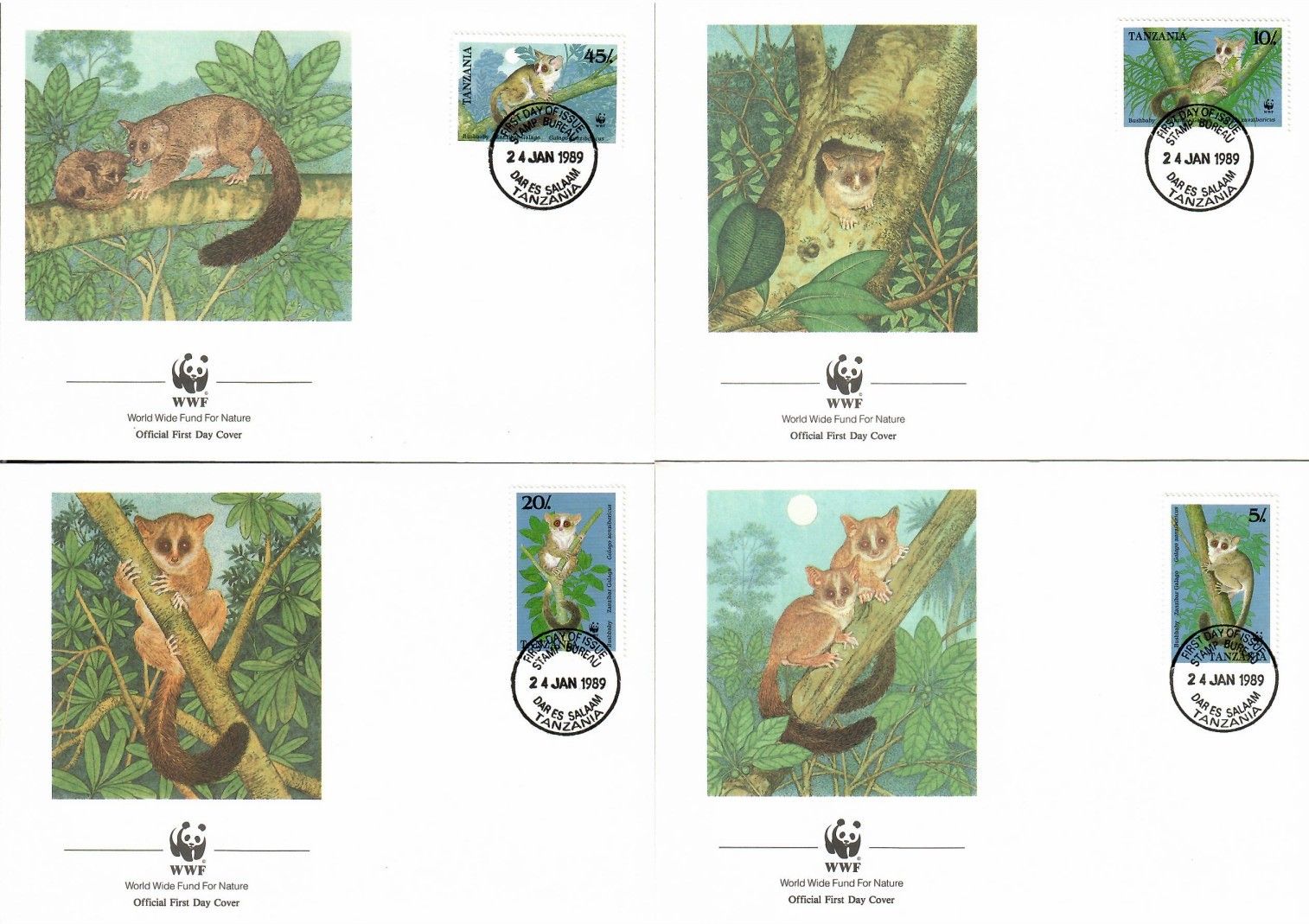 Znaczek Tanzania 1989 Mi 545-548 FDC