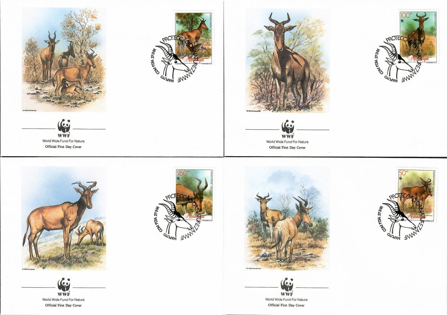 Znaczek Mozambik 1991 Mi 1231-1234 FDC