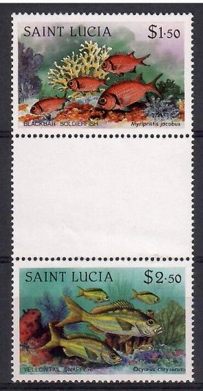Znaczek Saint Lucia 1983 Mi 604+610 Czyste **