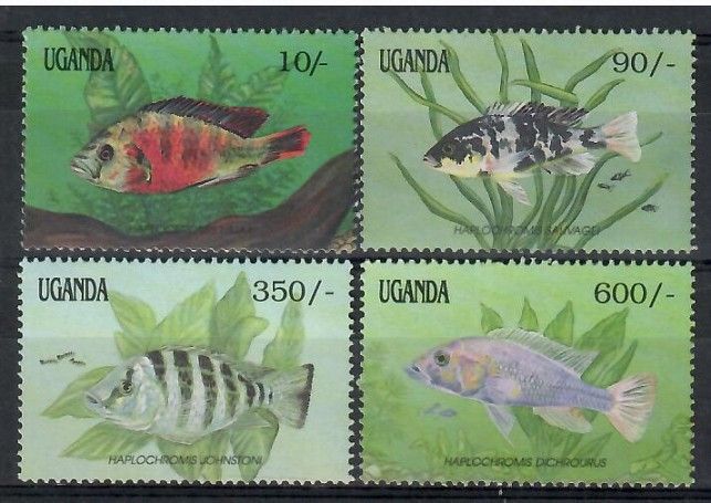 Znaczek Uganda 1991 Mi 873+876+878-879 Czyste **