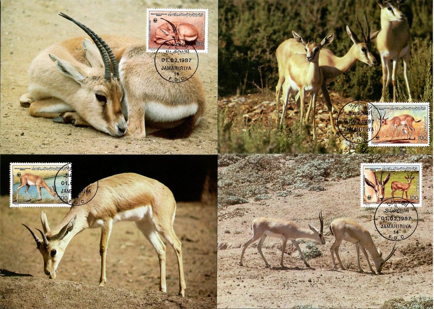 Znaczek Libia 1987 Mi 1753-1756 Karta Max