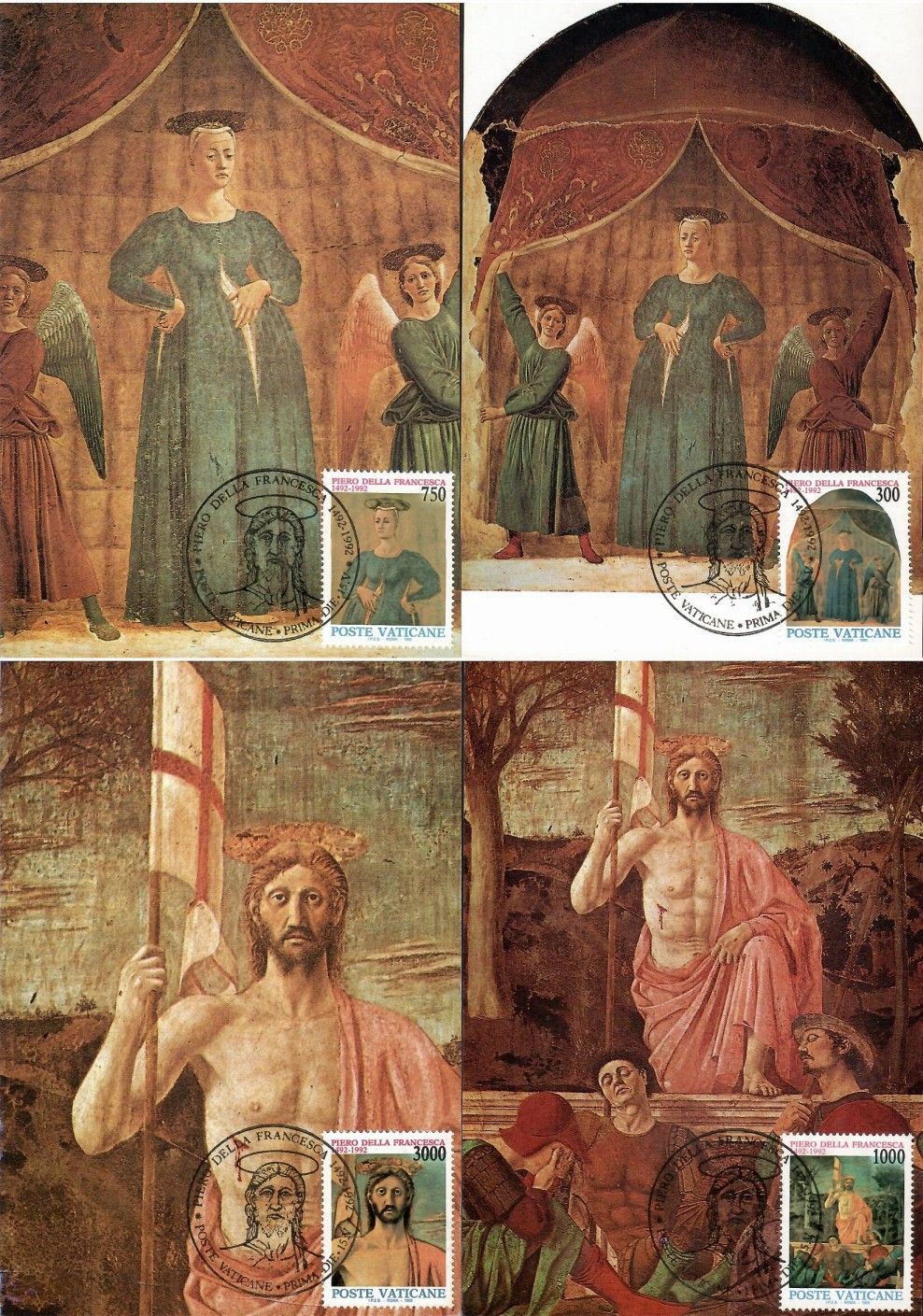 Znaczek Watykan 1992 Mi 1060-1063 Karta Max