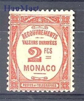Znaczek Monako 1932 Mi por 26 Z podlepką *