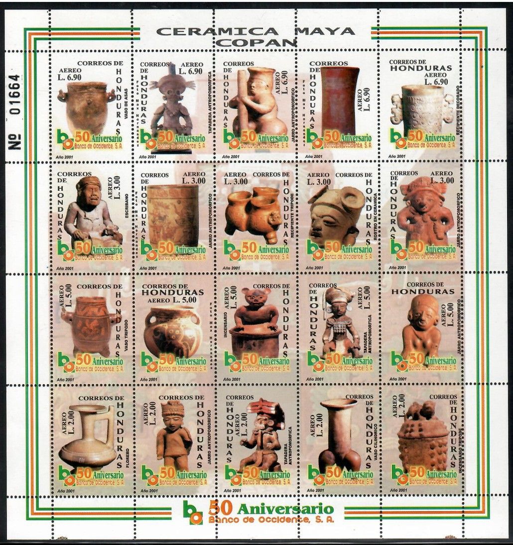 Znaczek Honduras 2001 Mi ark 1613-1632 Czyste **