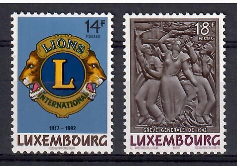 Znaczek Luksemburg 1992 Mi 1295-1296 Czyste **
