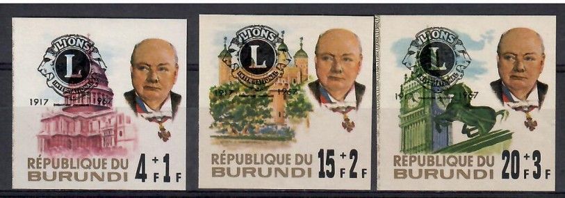 Znaczek Burundi 1967 Mi 345-347B Czyste **