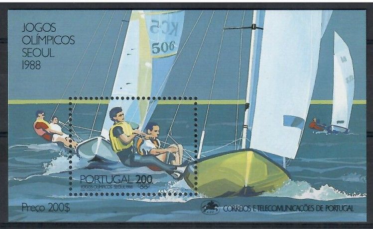 Znaczek Portugalia 1988 Mi bl 60 Czyste **