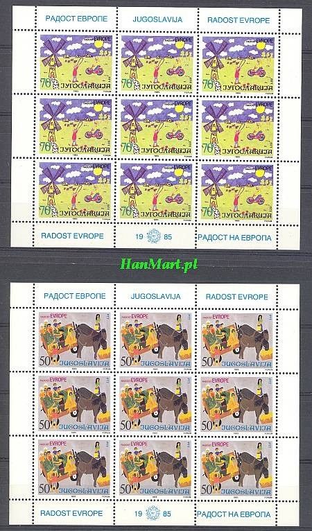 Znaczek Jugosławia 1985 Mi ark 2126-2127 Czyste **