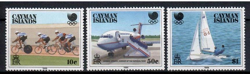 Znaczek Kajmany 1988 Mi 608-610 Czyste **