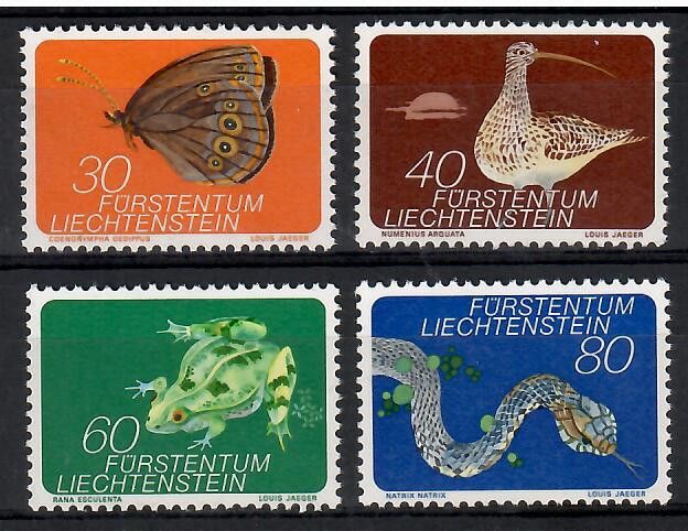 Znaczek Liechtenstein 1973 Mi 591-594 Czyste **