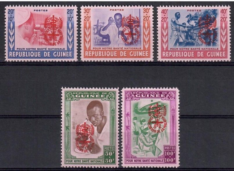 Znaczek Gwinea 1962 Mi 95-99a Czyste **