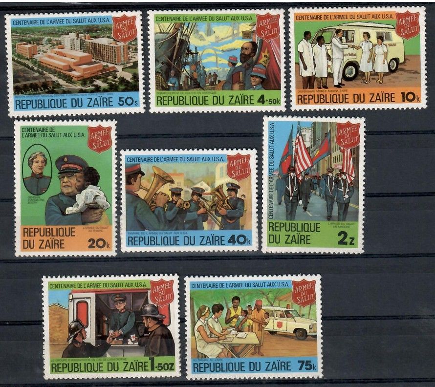 Znaczek Kongo Kinszasa / Zair 1980 Mi 647-654 Czyste **