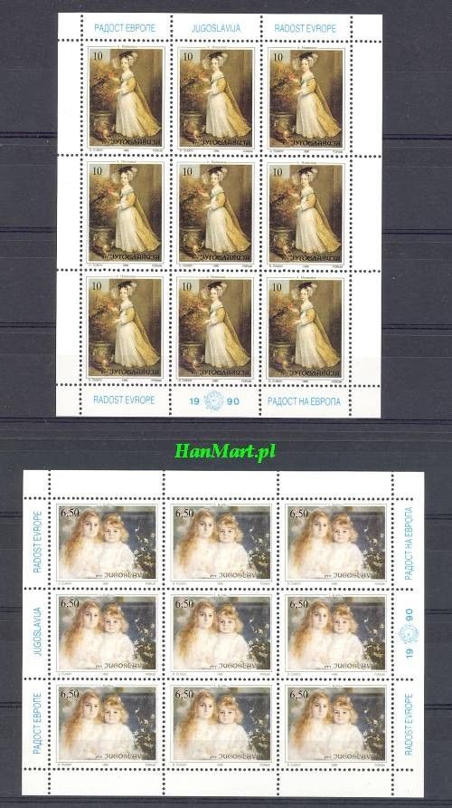 Znaczek Jugosławia 1990 Mi ark 2440-2441 Czyste **