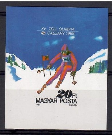 Znaczek Węgry 1987 Mi bl 193B Czyste **