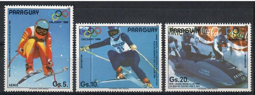 Znaczek Paragwaj 1987 Mi 4111-4113 Czyste **