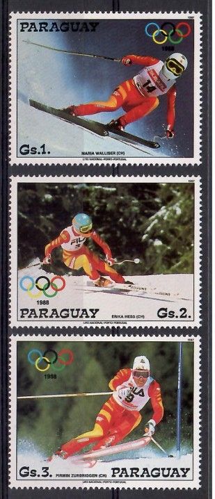 Znaczek Paragwaj 1987 Mi 4175-4177 Czyste **
