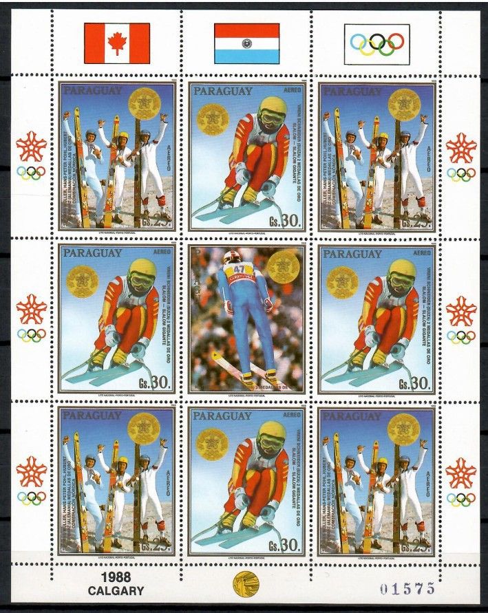 Znaczek Paragwaj 1988 Mi ark 4265-4266 Czyste **