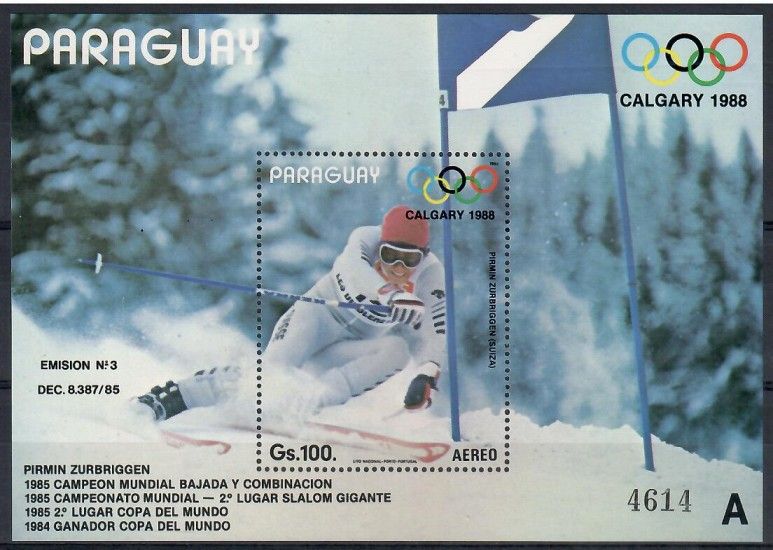 Znaczek Paragwaj 1987 Mi bl 441 Czyste **
