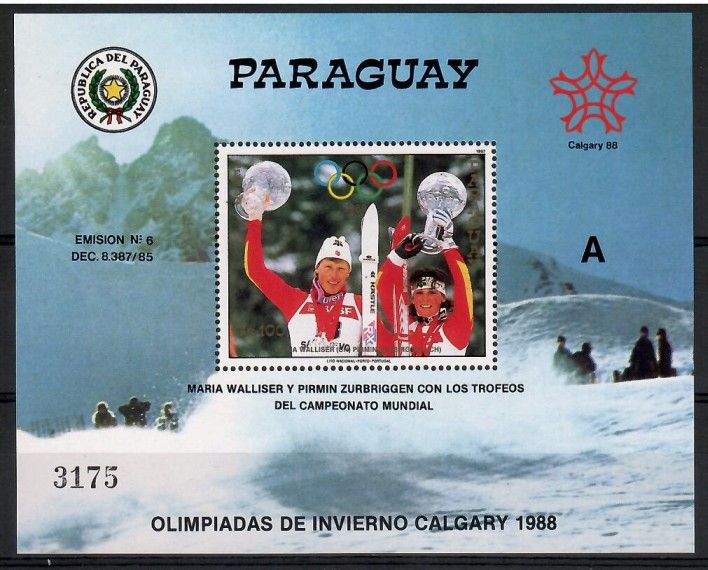 Znaczek Paragwaj 1987 Mi bl 446 Czyste **