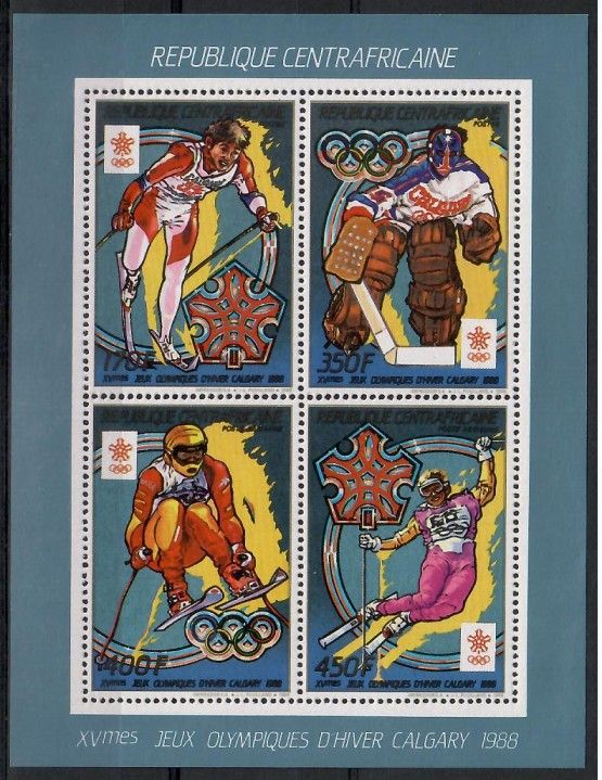 Znaczek Republika Środkowoafrykańska 1988 Mi ark 1343-1346 Czyste **