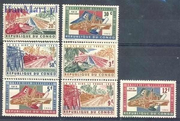 Znaczek Kongo Kinszasa / Zair 1963 Mi 131-137 Czyste **