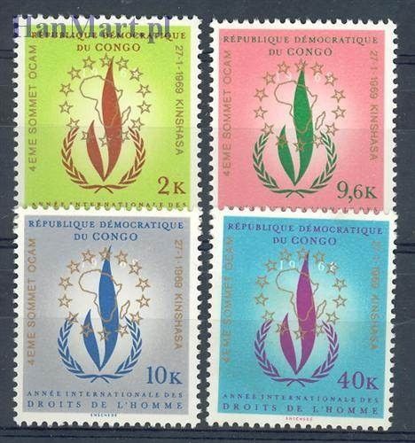 Znaczek Kongo Kinszasa / Zair 1969 Mi 326-329 Czyste **