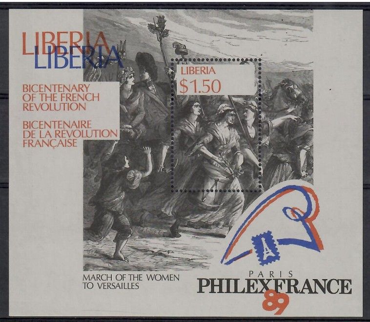 Znaczek Liberia 1989 Mi bl 121 Czyste **