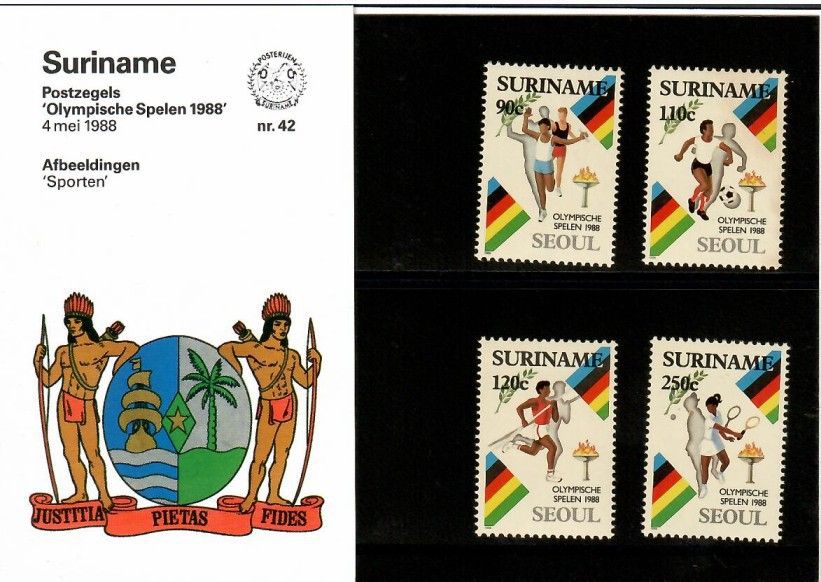 Znaczek Surinam 1988 Mi 1264-1267 Czyste **