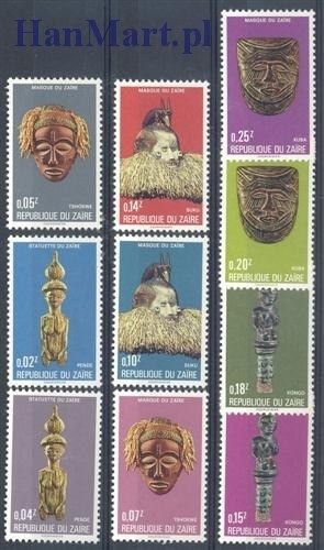 Znaczek Kongo Kinszasa / Zair 1977 Mi 522-531 Czyste **