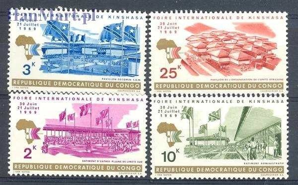 Znaczek Kongo Kinszasa / Zair 1969 Mi 335-338 Czyste **