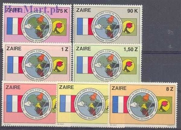 Znaczek Kongo Kinszasa / Zair 1982 Mi 772-778 Czyste **