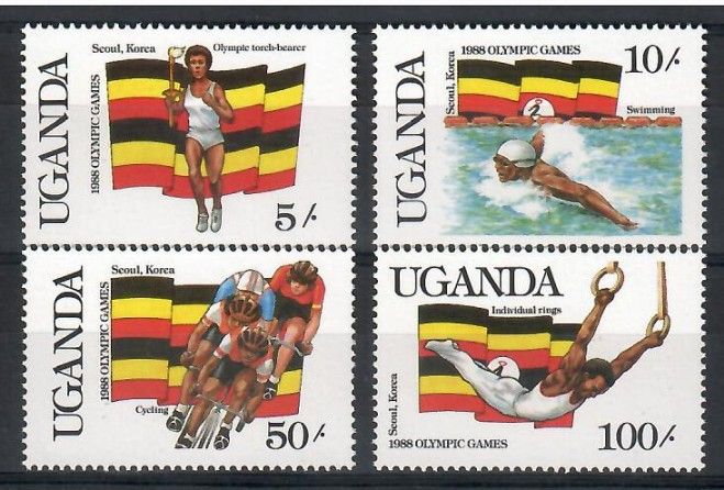 Znaczek Uganda 1987 Mi 534-537 Czyste **