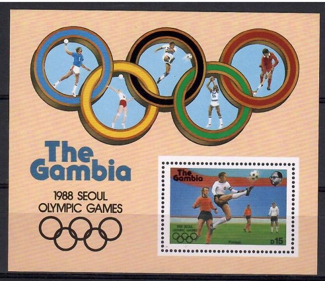 Znaczek Gambia 1987 Mi bl 38 Czyste **