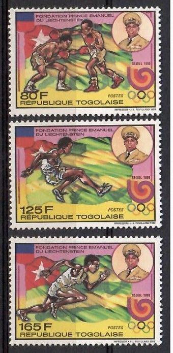 Znaczek Togo 1989 Mi 2119-2121 Czyste **
