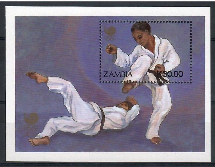 Znaczek Zambia 1988 Mi bl 17 Czyste **