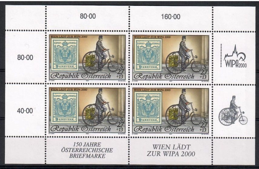 Znaczek Austria 1997 Mi ark 2222I Czyste **